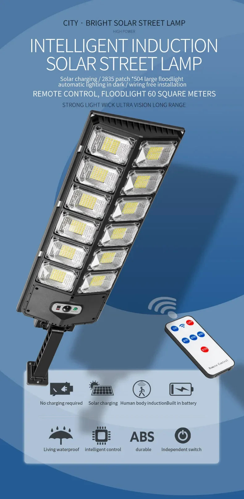 Super Bright Outdoor Solar LED Wall Lights with Motion Sensor - Smarsty