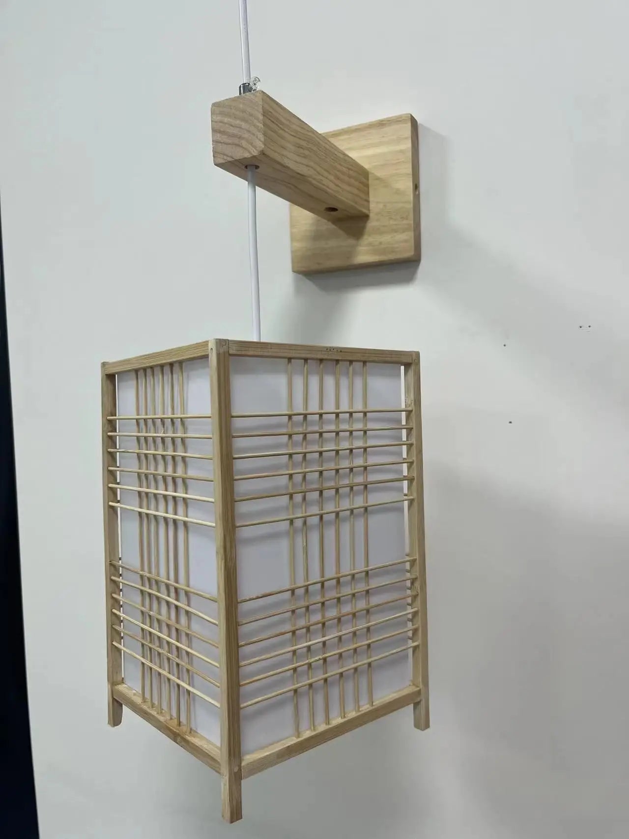 Bamboo Pendant Light with Hand Knit Design - Smarsty