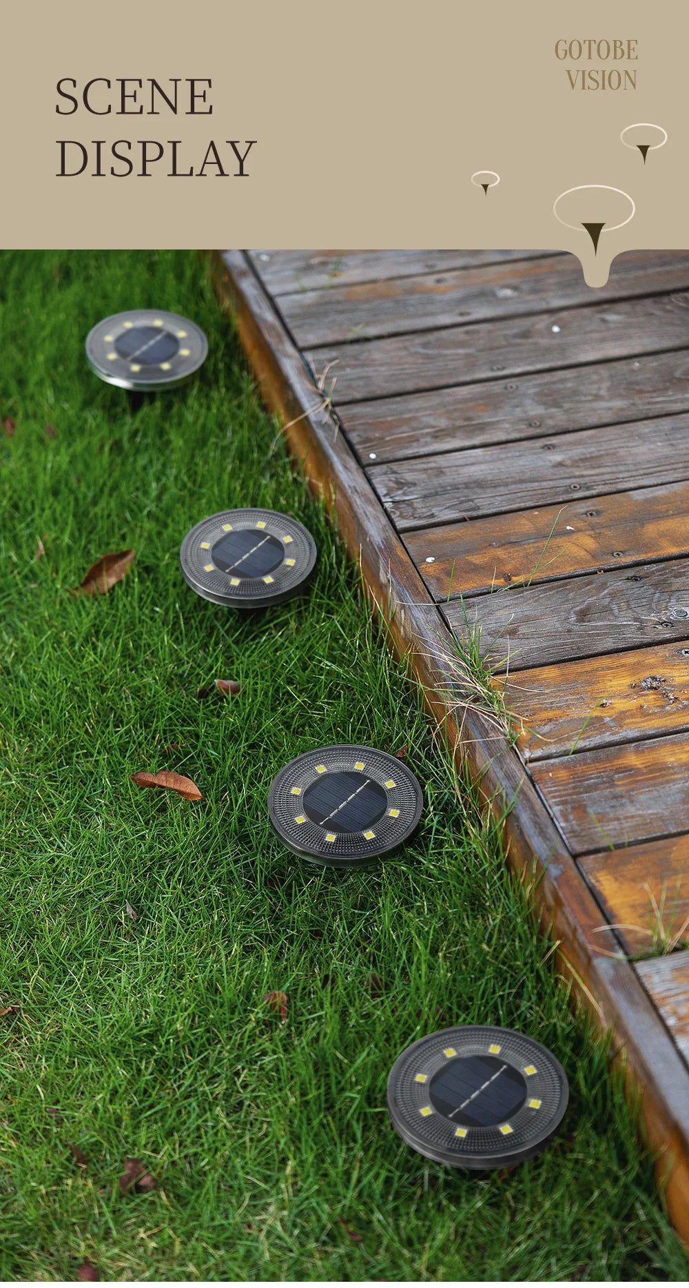 IP68 Waterproof Solar LED Outdoor Ground Lights - Smarsty
