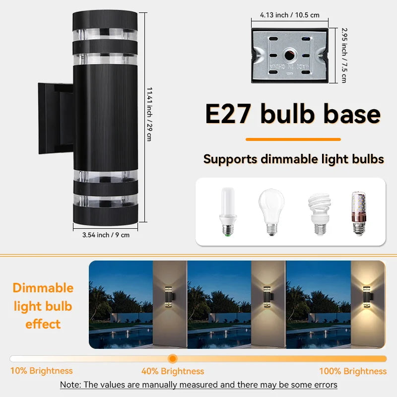 LED Outdoor Wall Lights IP65 Waterproof for Garden - Smarsty