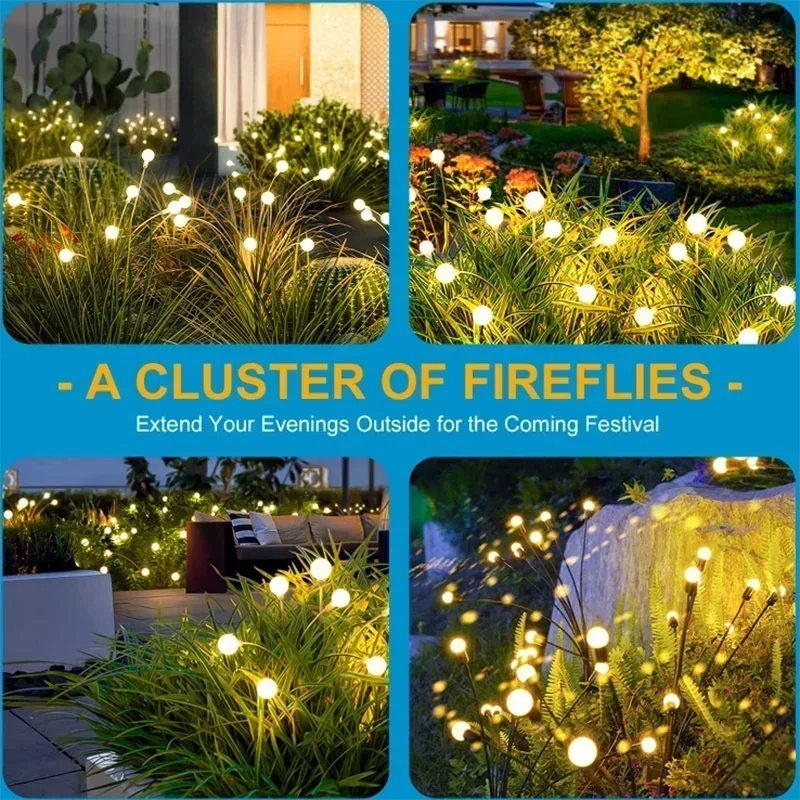 Solar LED Firefly Garden Lights for Outdoor Decoration - Smarsty