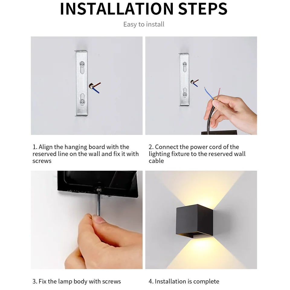 Adjustable LED Modern Wall Lamp for Indoor Outdoor Use - Smarsty
