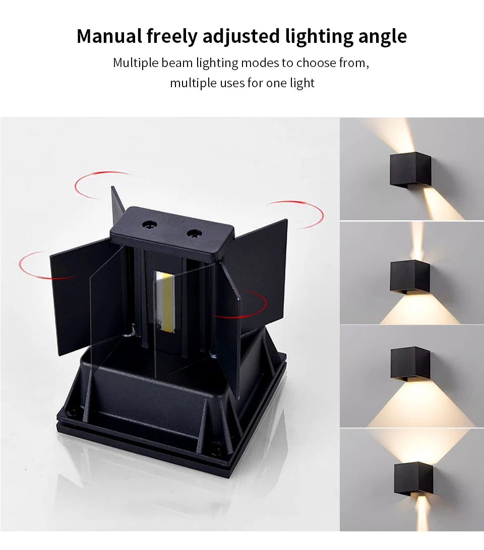 Adjustable LED Modern Wall Lamp for Indoor Outdoor Use - Smarsty