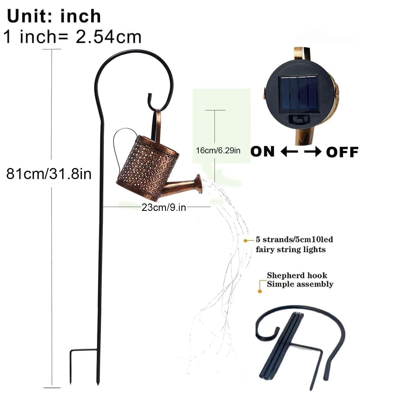 Solar Watering Can Lantern for Outdoor Garden Decor - Smarsty