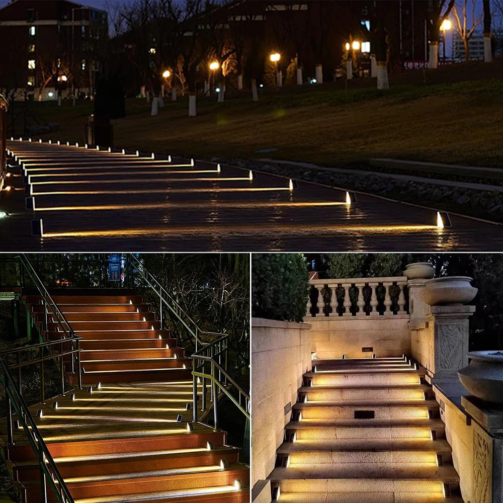 Outdoor Solar Step Lights with RGB Colors for Safe Pathways - Smarsty