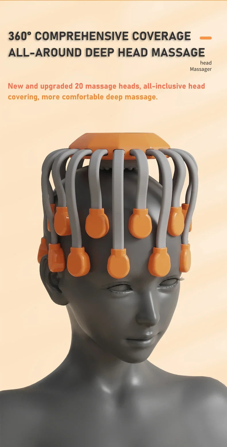 20 Massage Heads Electric Scalp Massager for Stress Relief - Smarsty