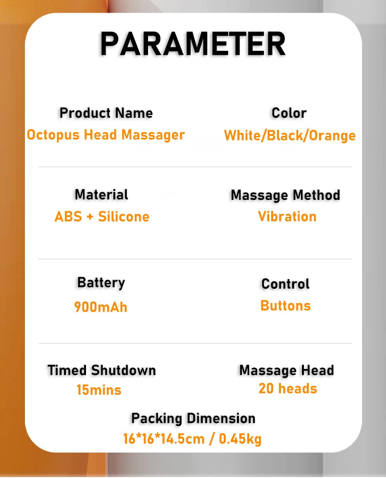 20 Massage Heads Electric Scalp Massager for Stress Relief - Smarsty