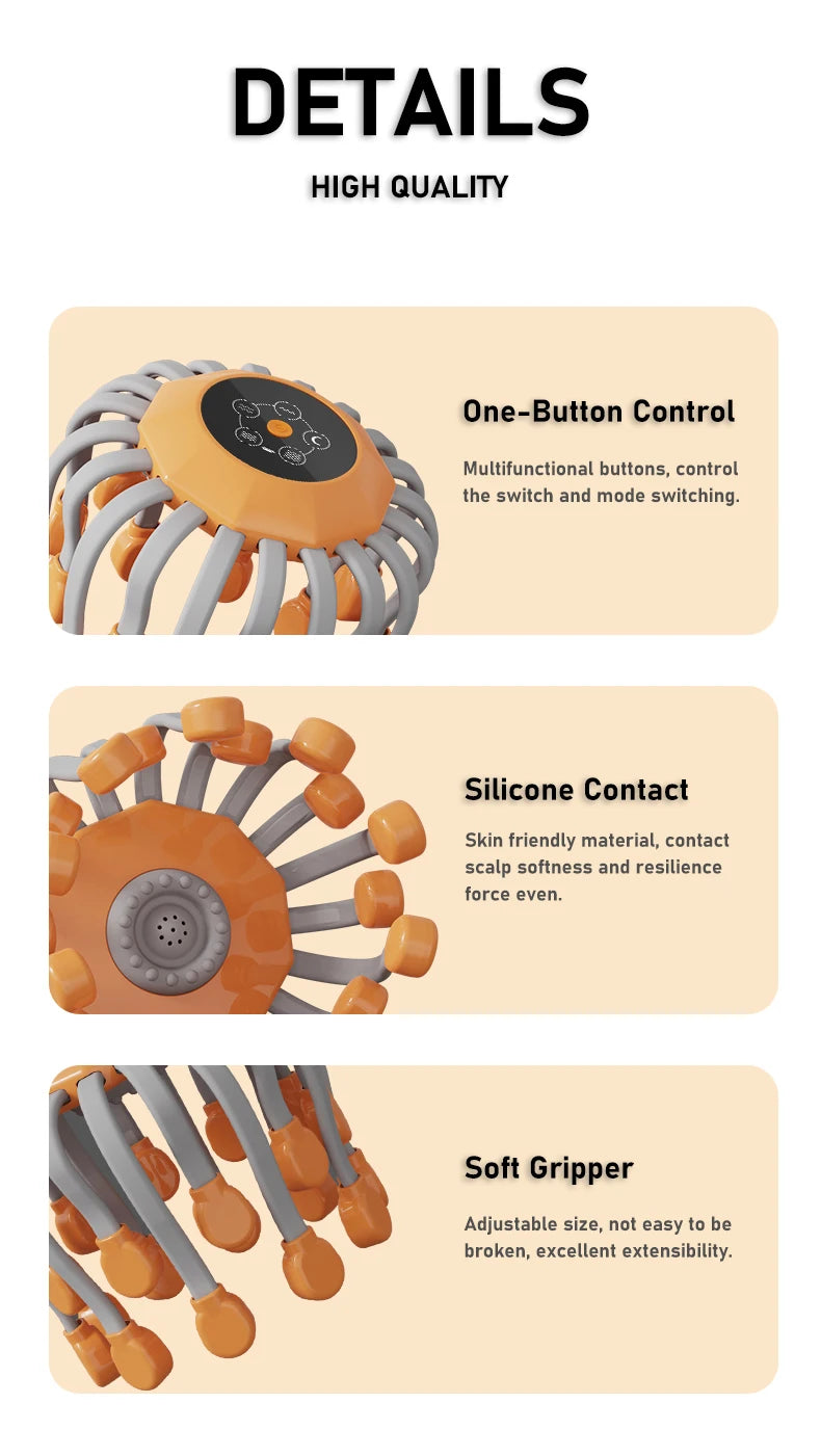 20 Massage Heads Electric Scalp Massager for Stress Relief - Smarsty