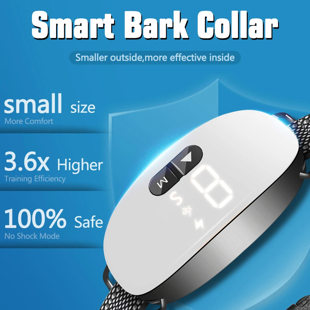 2024 Rechargeable Smart Dog Bark Collar with Adjustable Sensitivity - Smarsty