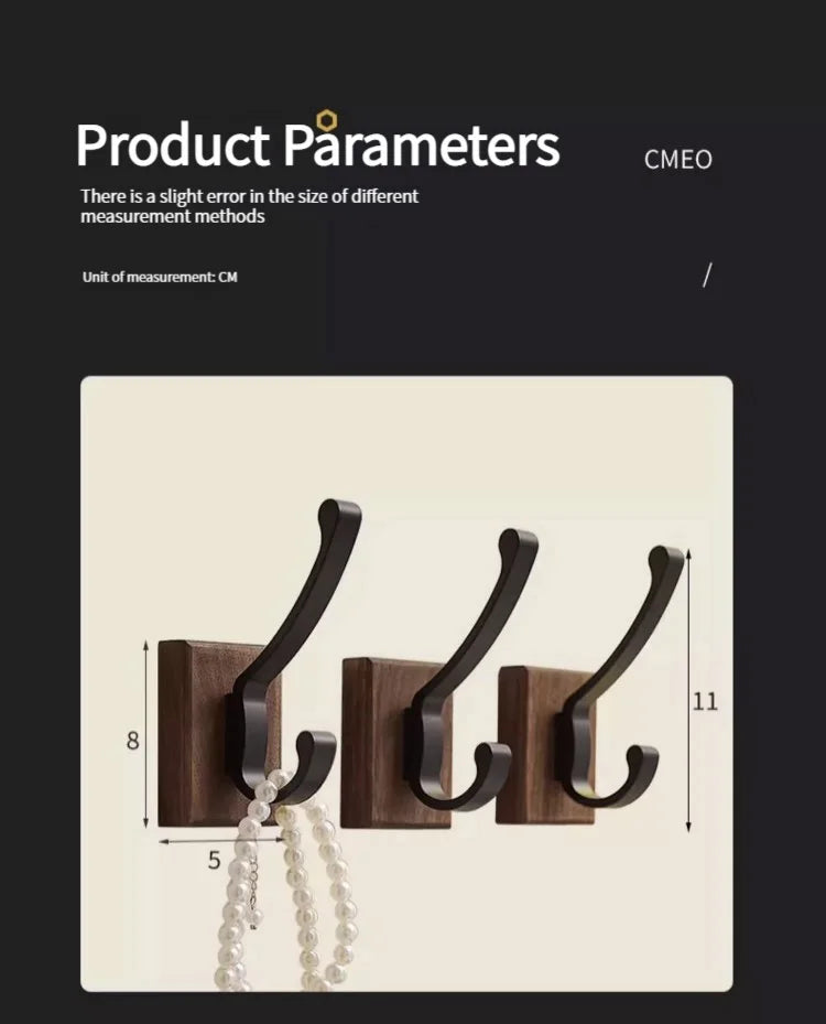 No Drill Space Aluminum Black Towel Hook for Efficient Storage - Smarsty