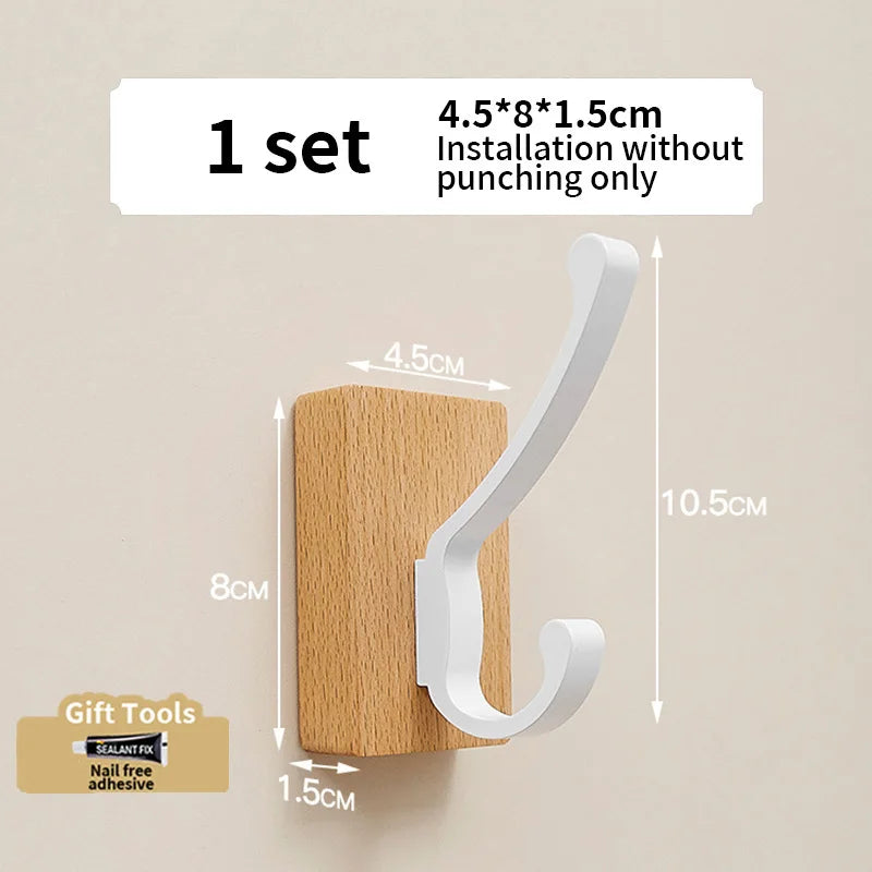 No Drill Space Aluminum Black Towel Hook for Efficient Storage - Smarsty