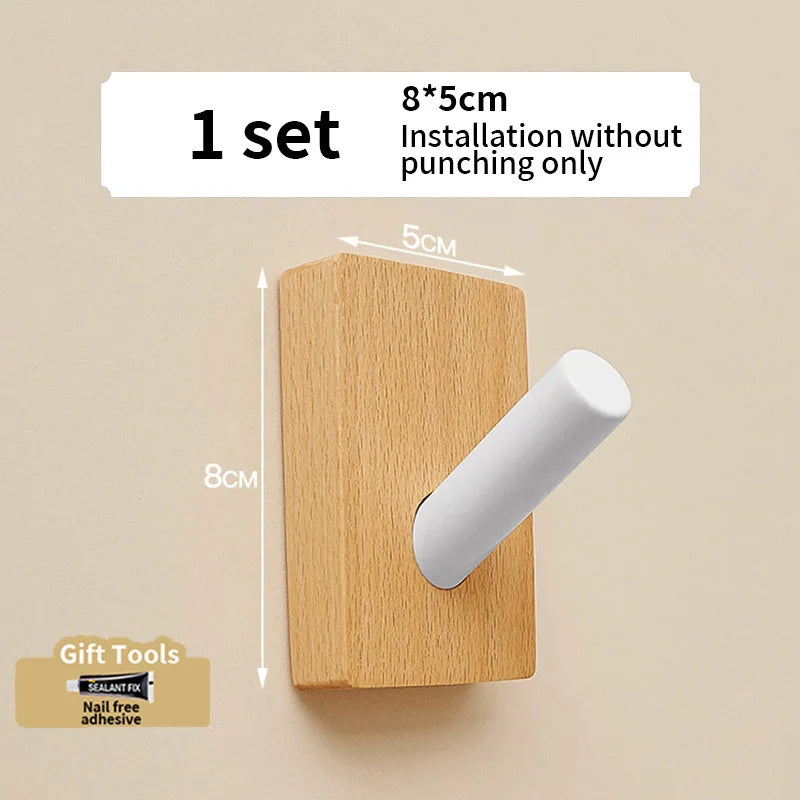 No Drill Space Aluminum Black Towel Hook for Efficient Storage - Smarsty