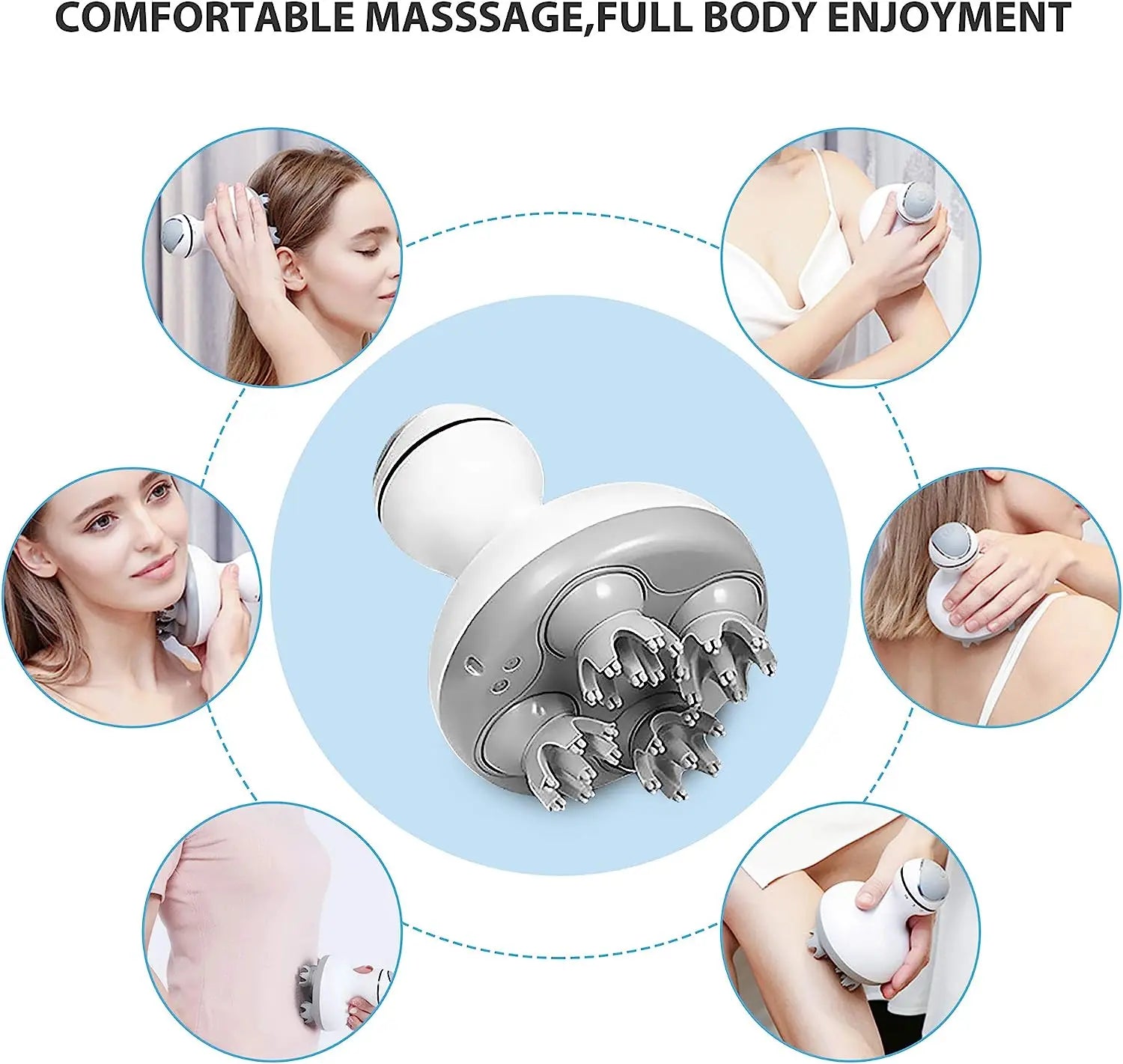 Cordless Electric Scalp Massager for Hair Growth and Relaxation - Smarsty