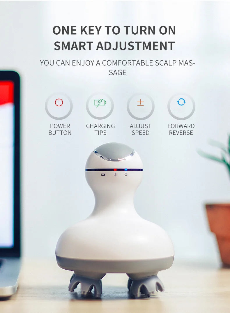 Cordless Electric Scalp Massager for Hair Growth and Relaxation - Smarsty