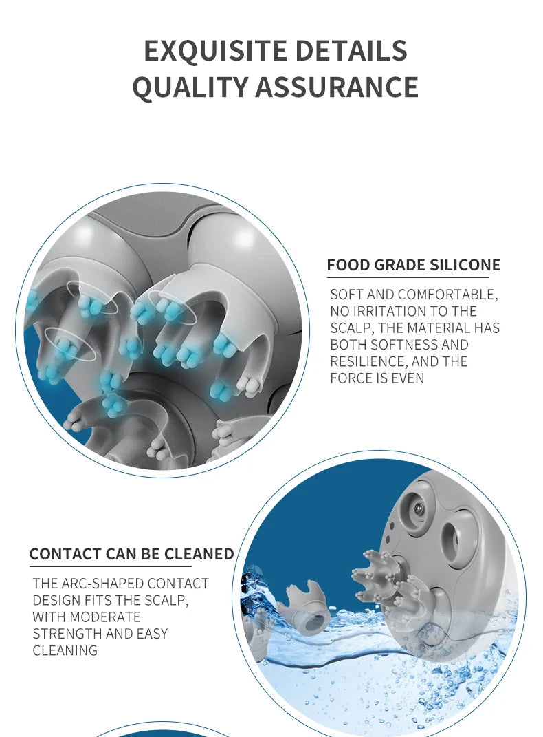 Cordless Electric Scalp Massager for Hair Growth and Relaxation - Smarsty