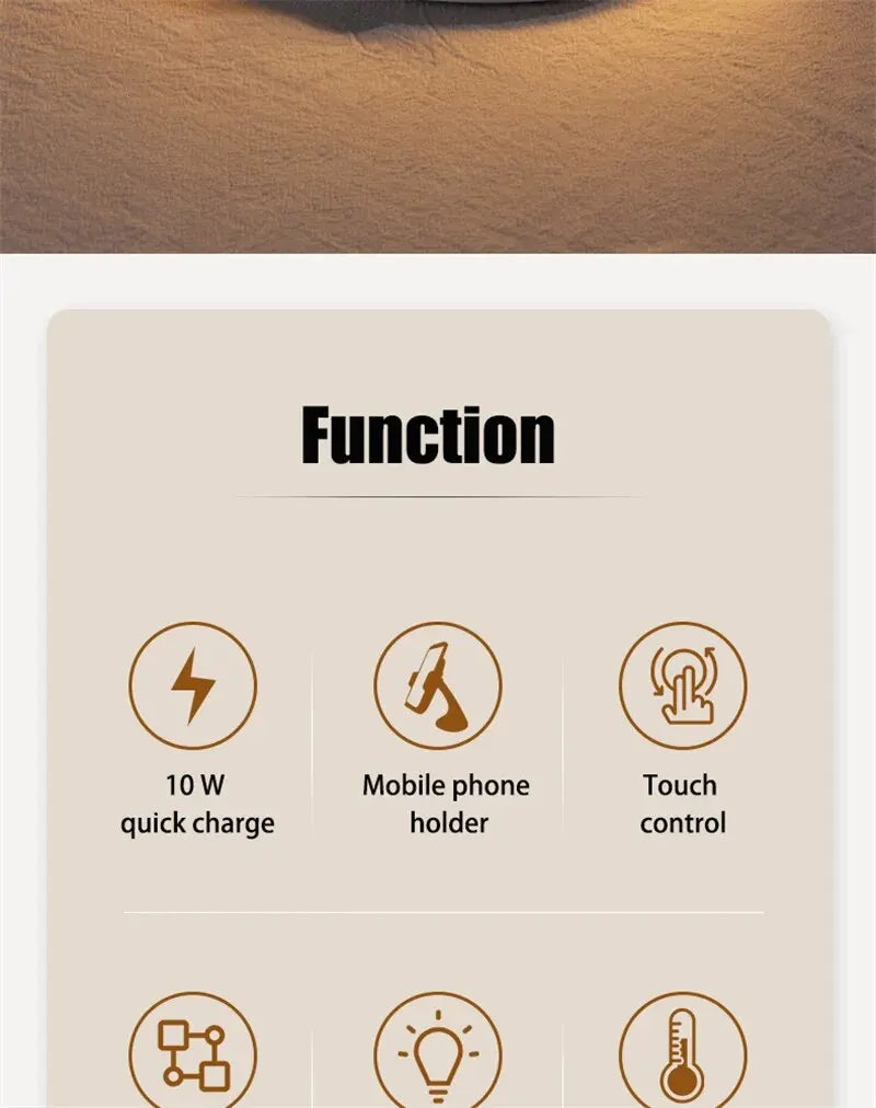 Desk Lamp & Wireless Phone Charger - Smarsty