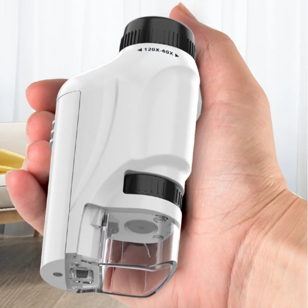 Handheld Microscope 60-120x With LED Light for Kids - Smarsty