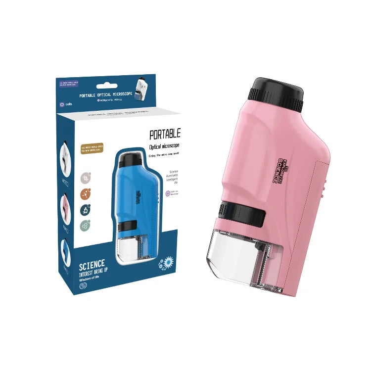 Handheld Microscope 60-120x With LED Light for Kids - Smarsty