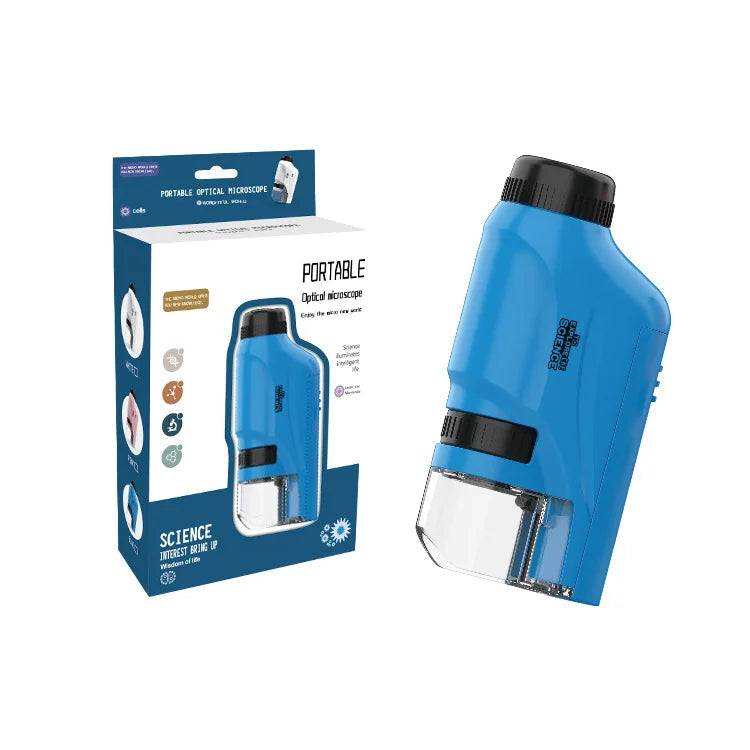 Handheld Microscope 60-120x With LED Light for Kids - Smarsty