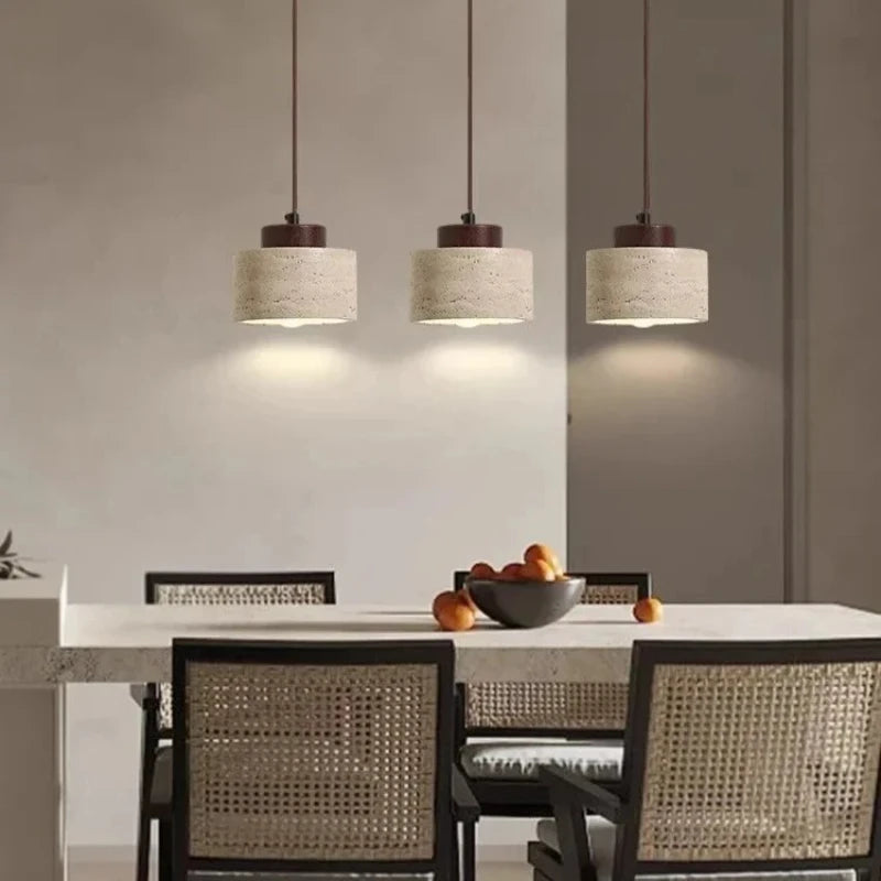 Yellow Cave Stone LED Pendant Lamp for Retro Home Lighting - Smarsty