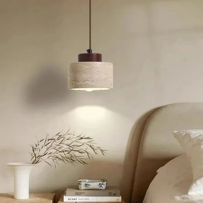Yellow Cave Stone LED Pendant Lamp for Retro Home Lighting - Smarsty