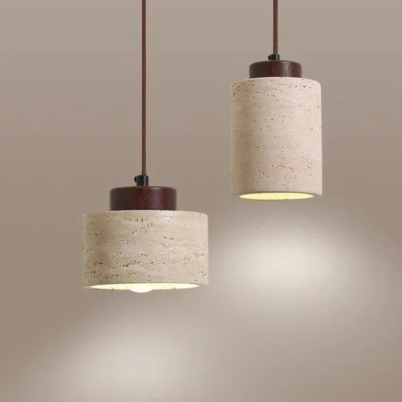 Yellow Cave Stone LED Pendant Lamp for Retro Home Lighting - Smarsty