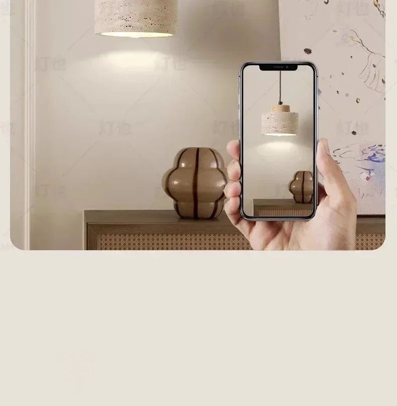 Yellow Cave Stone LED Pendant Lamp for Retro Home Lighting - Smarsty