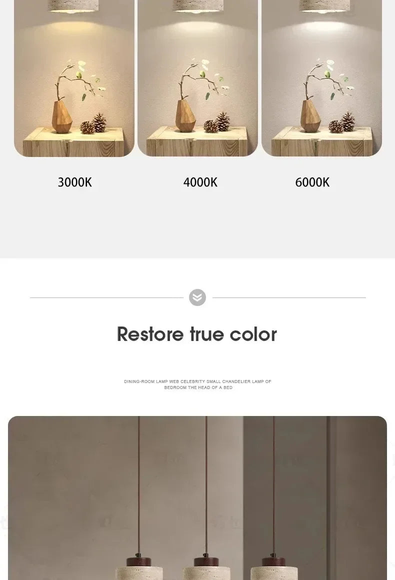 Yellow Cave Stone LED Pendant Lamp for Retro Home Lighting - Smarsty