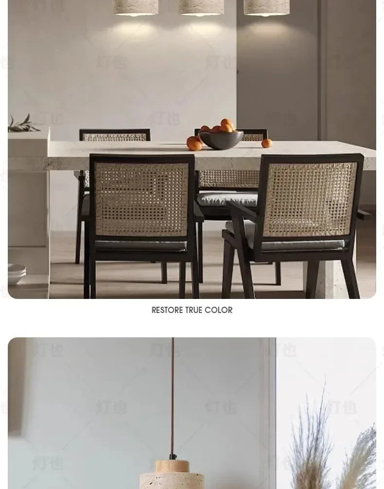 Yellow Cave Stone LED Pendant Lamp for Retro Home Lighting - Smarsty