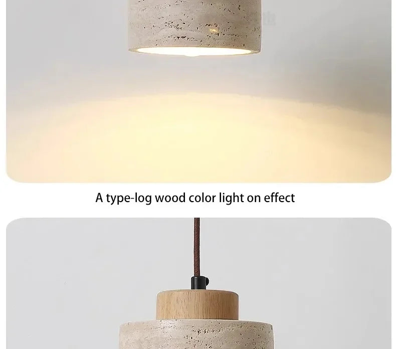 Yellow Cave Stone LED Pendant Lamp for Retro Home Lighting - Smarsty