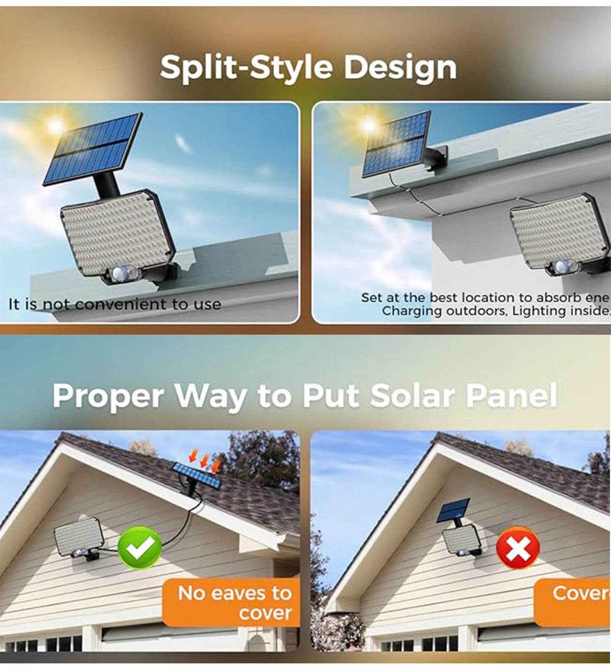 Solar Lights Outdoor 234LED Motion Sensor Security Flood Lights - Smarsty