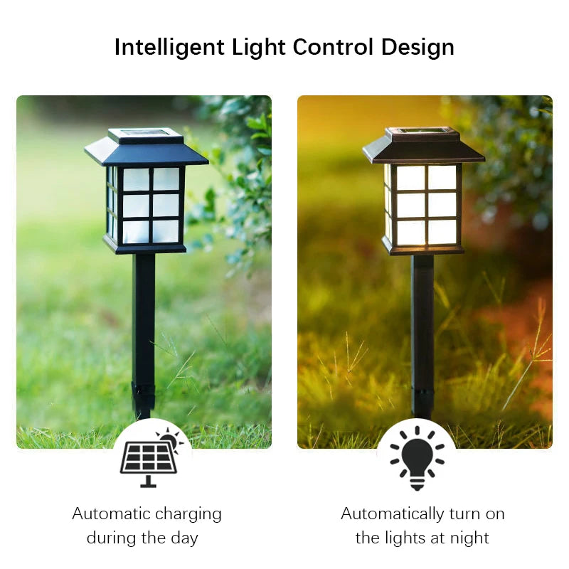 Solar Pathway Lights 2 Pack Waterproof Outdoor Garden Decor - Smarsty