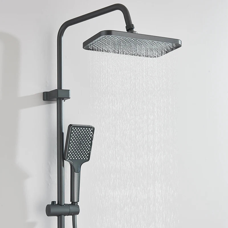 Rozin Black Smart Digital Shower Faucet Set with Rainfall Feature - Smarsty