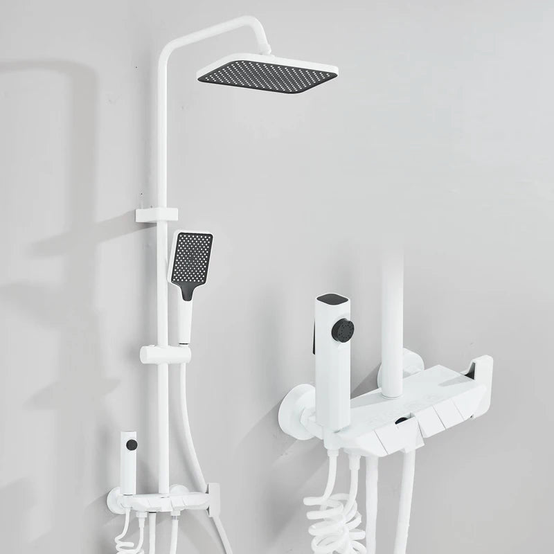 Rozin Black Smart Digital Shower Faucet Set with Rainfall Feature - Smarsty