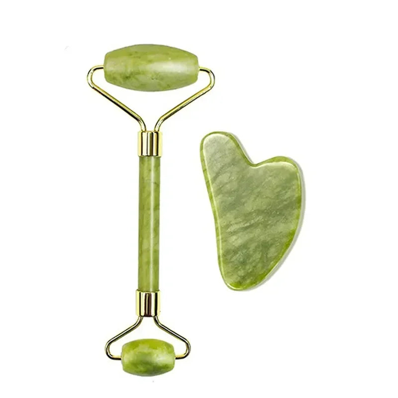 Natural Jade Roller and Gua Sha for Skin Care - Smarsty