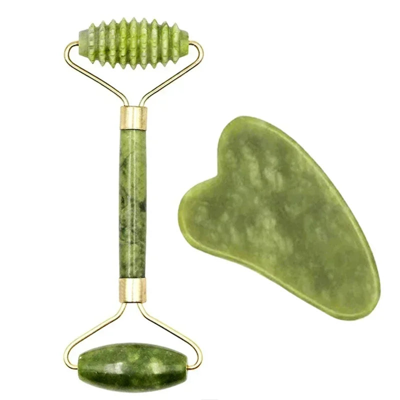 Natural Jade Roller and Gua Sha for Skin Care - Smarsty