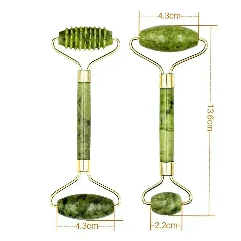 Natural Jade Roller and Gua Sha for Skin Care - Smarsty