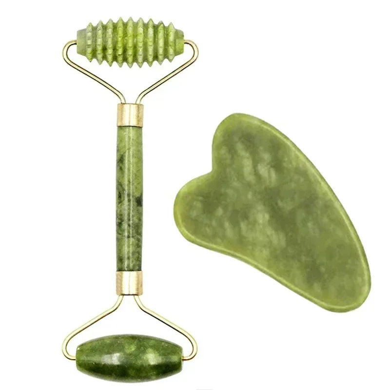 Natural Jade Roller and Gua Sha for Skin Care - Smarsty
