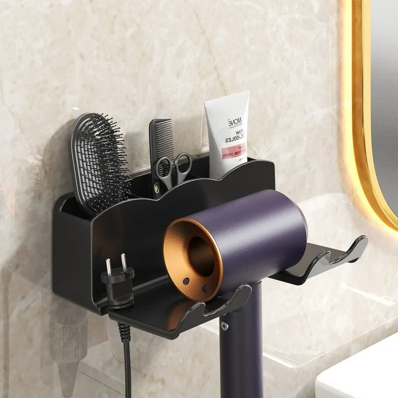 Wall Mounted Hair Dryer Storage Rack for Bathroom - Smarsty