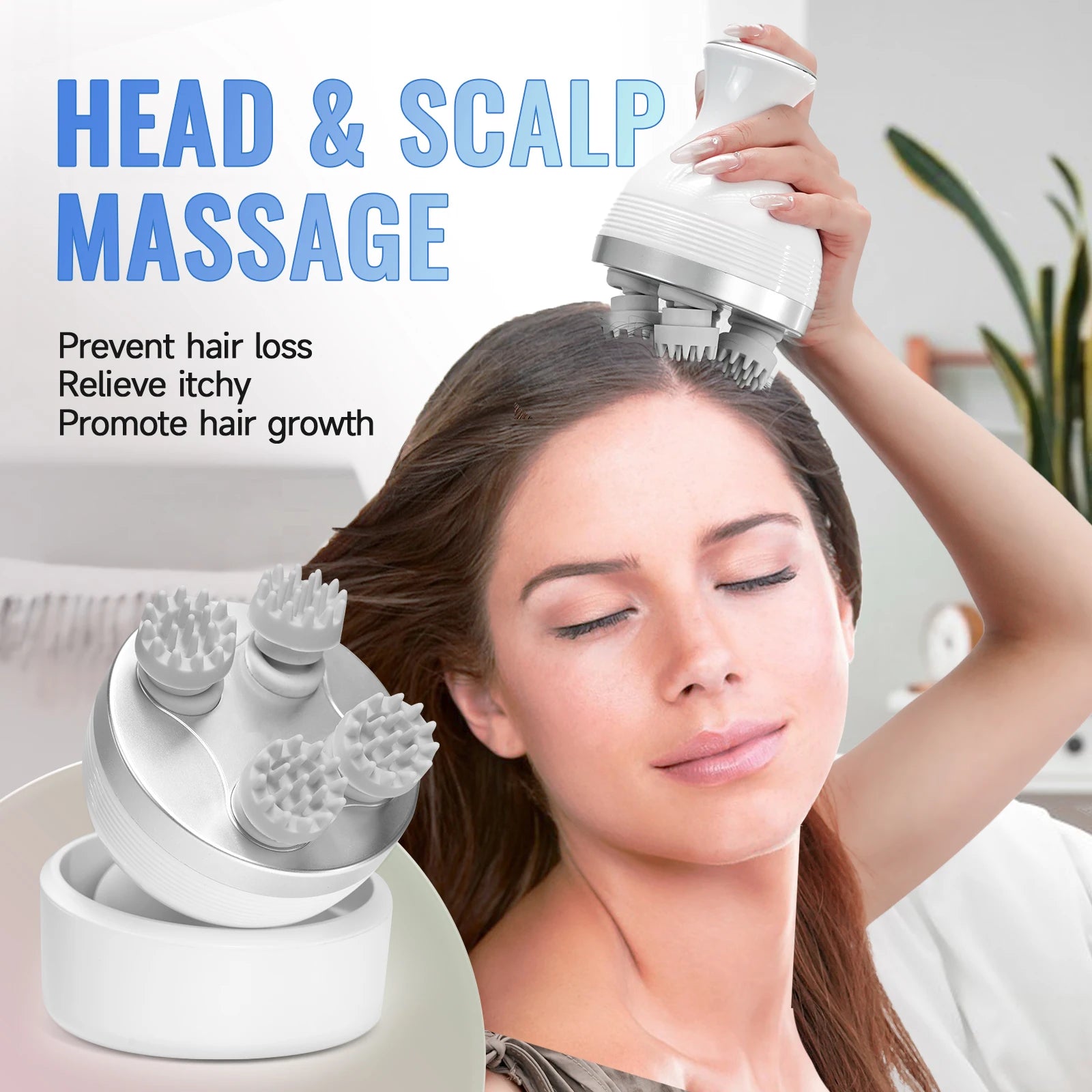 Wireless Electric Scalp Massager for Stress Relief - Smarsty