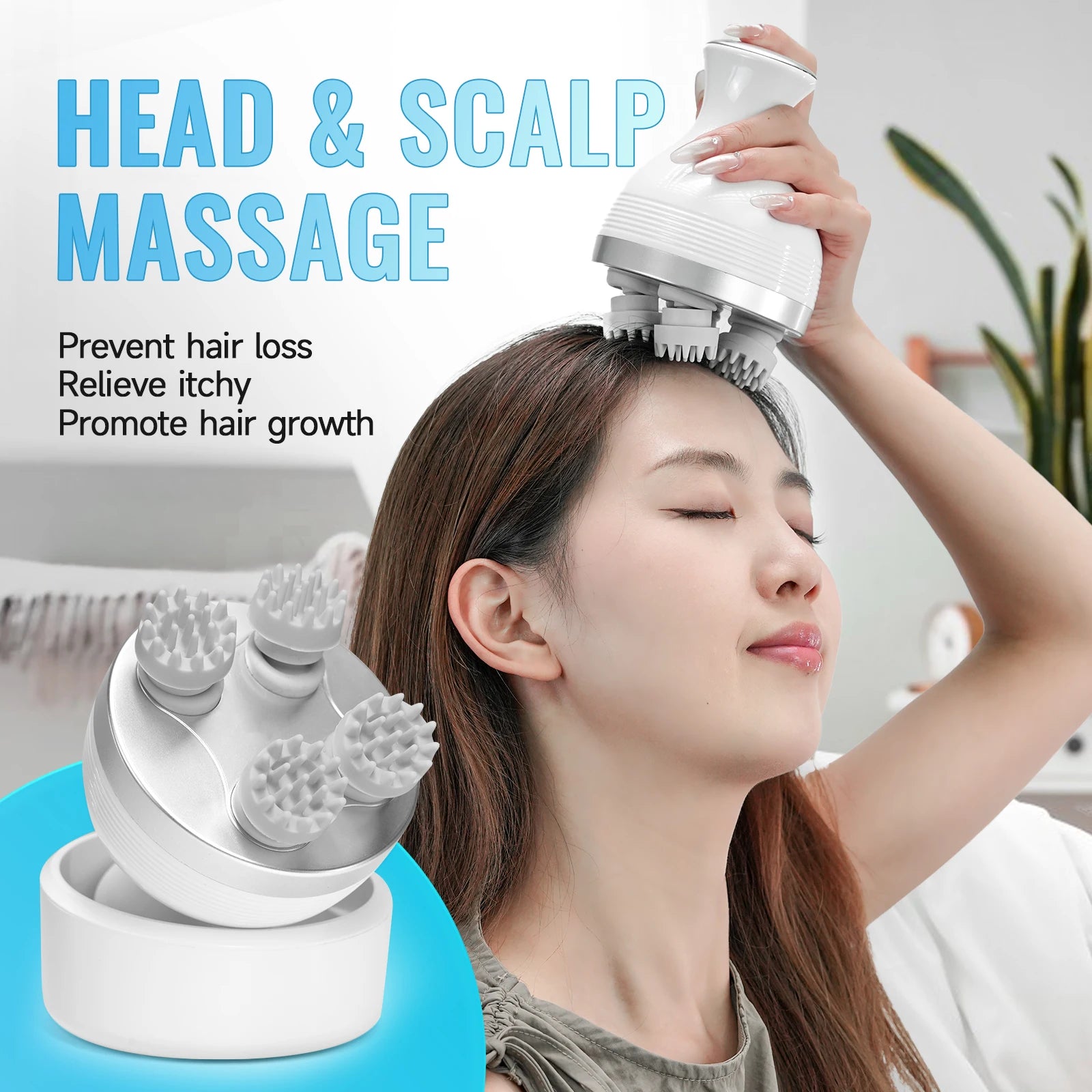 Wireless Electric Scalp Massager for Stress Relief - Smarsty