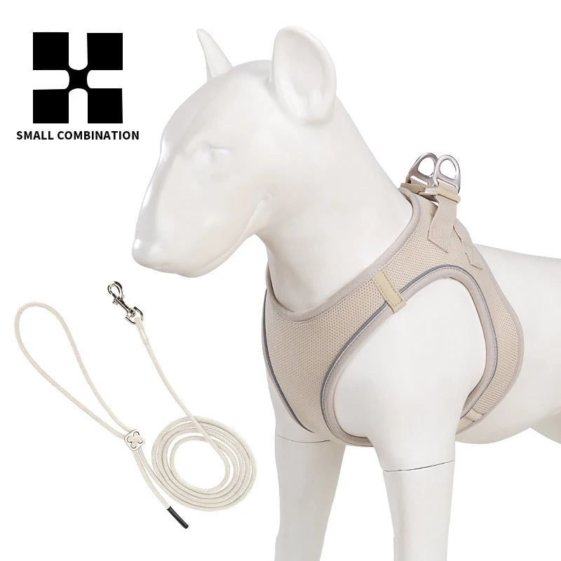 Adjustable Reflective Dog Harness Leash Set for Small Dogs - Smarsty