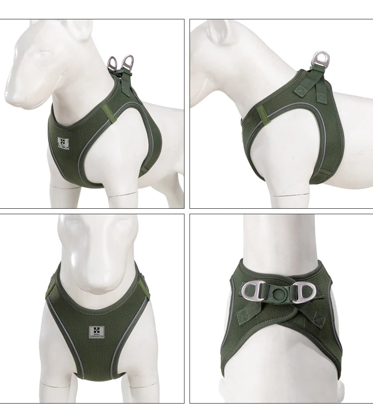 Adjustable Reflective Dog Harness Leash Set for Small Dogs - Smarsty