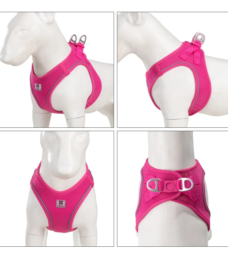 Adjustable Reflective Dog Harness Leash Set for Small Dogs - Smarsty