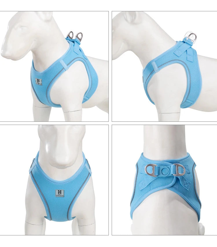 Adjustable Reflective Dog Harness Leash Set for Small Dogs - Smarsty