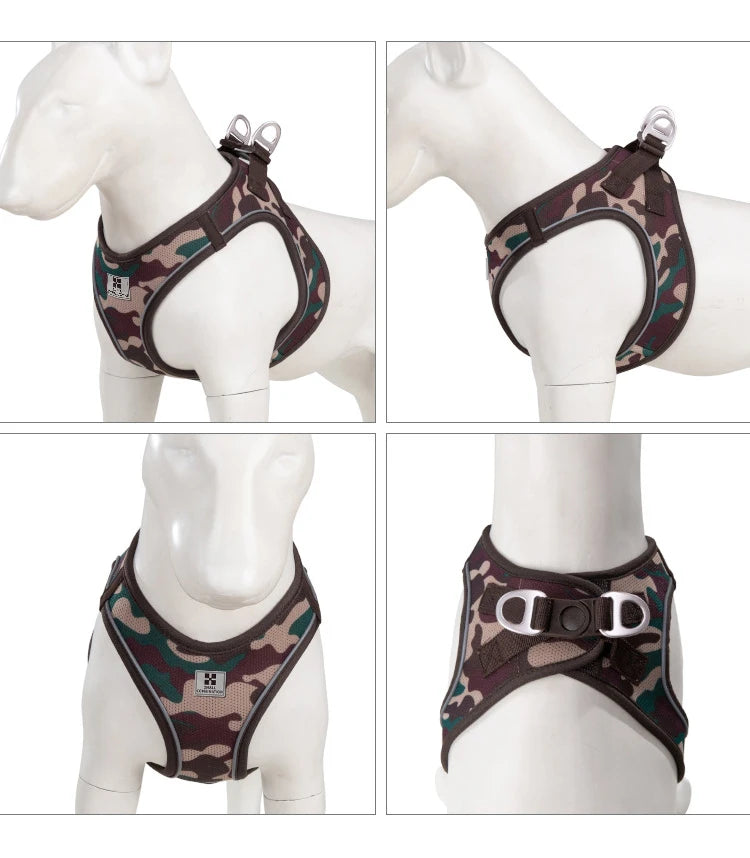 Adjustable Reflective Dog Harness Leash Set for Small Dogs - Smarsty