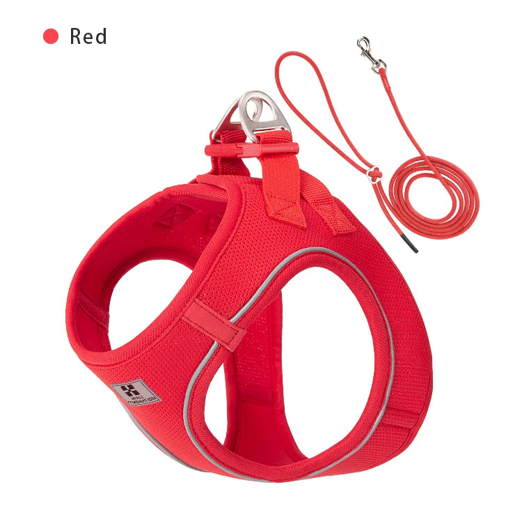 Adjustable Reflective Dog Harness Leash Set for Small Dogs - Smarsty