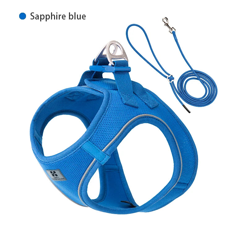 Adjustable Reflective Dog Harness Leash Set for Small Dogs - Smarsty