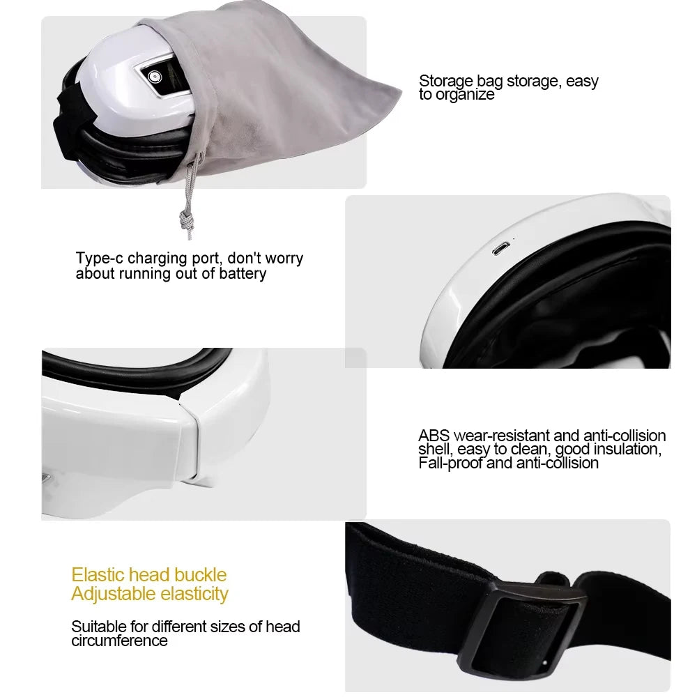 6D Smart Eye Massager with Bluetooth Music Relaxation - Smarsty