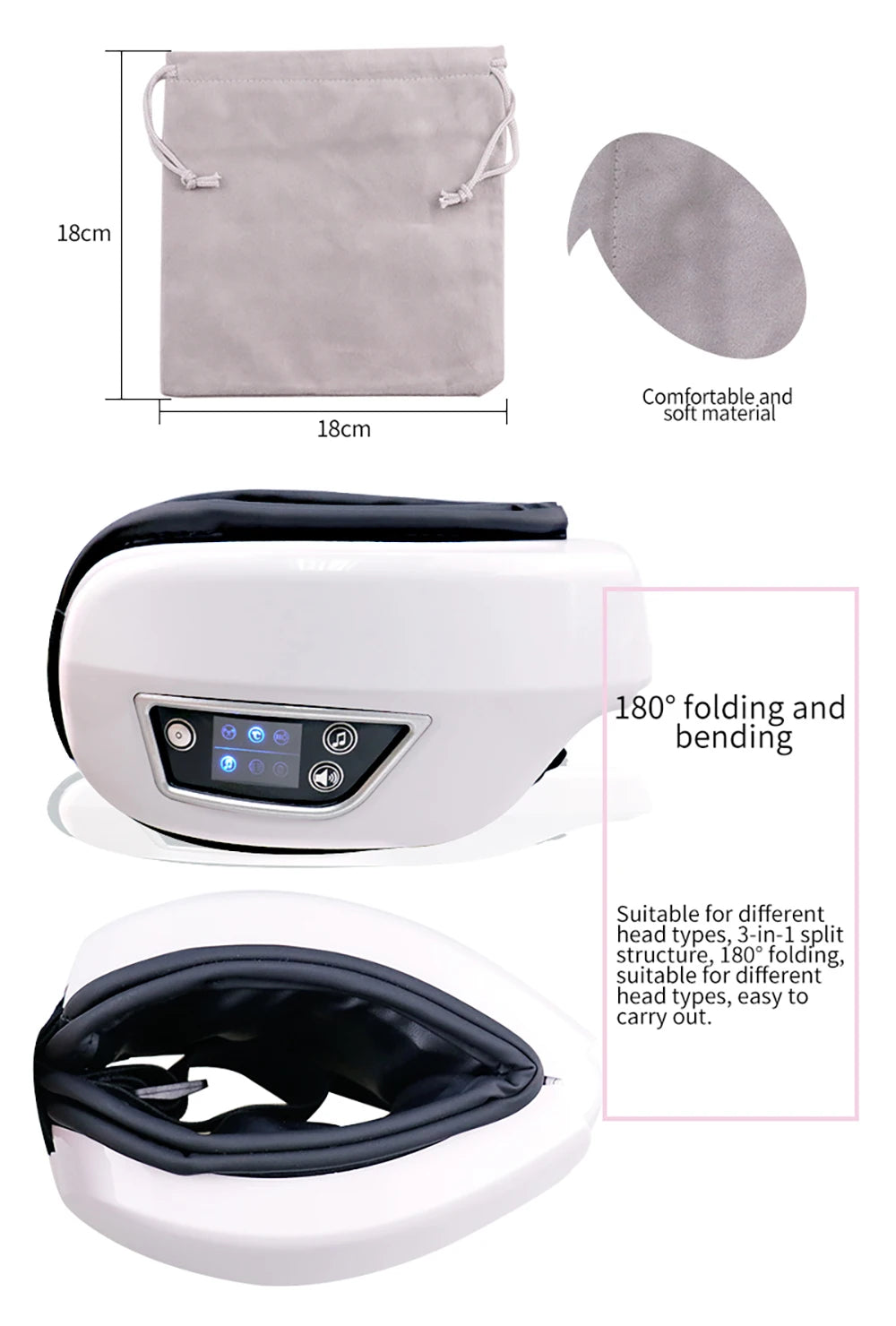 6D Smart Eye Massager with Bluetooth Music Relaxation - Smarsty